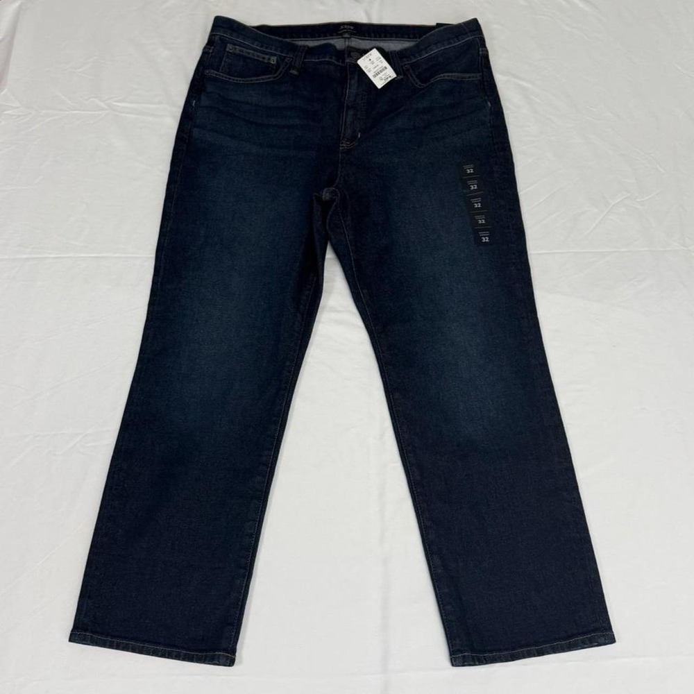 J.Crew Essential Straight Jeans Women's Size 32 Dark Indigo Wash NWT $128 CL206